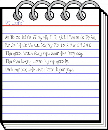 PC Leere` Regular animated font preview PC Leere` Regular animated font preview